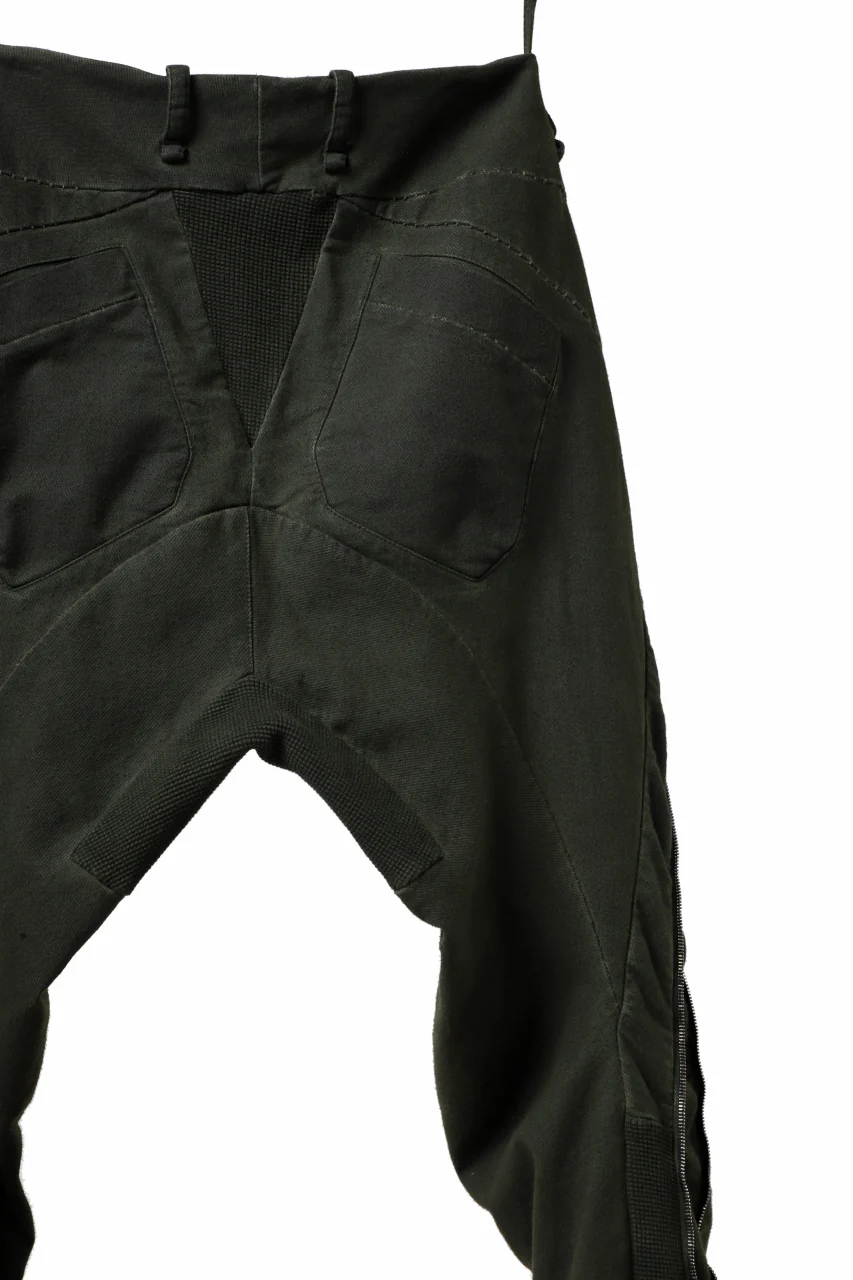 masnada LATERAL ZIP BAGGY PANTS / STRETCH REPURPOSED COTTON (LEGION) - Image 21