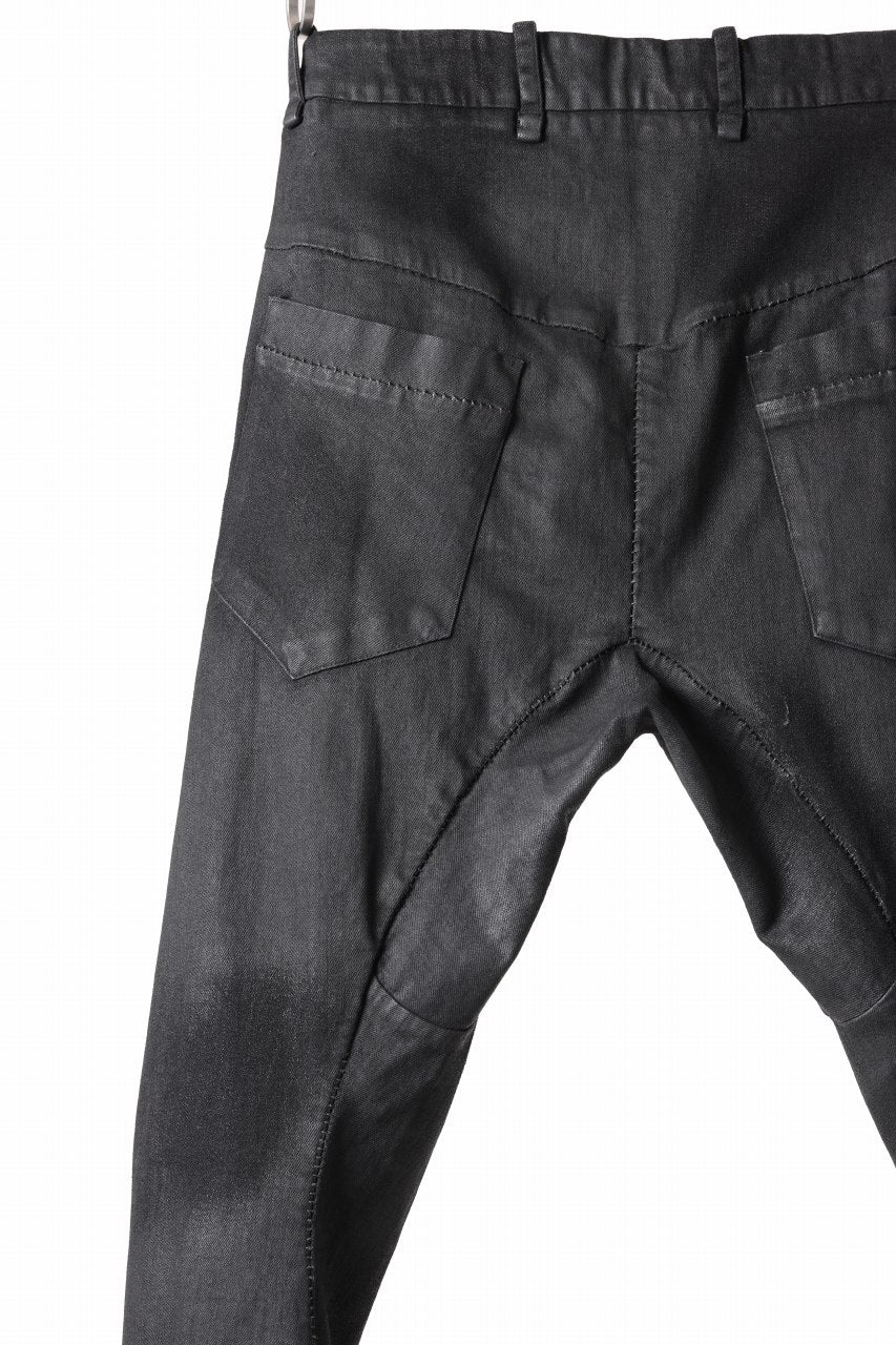 masnada LAYERED POCKET SLIM JEANS / STRETCH DENIM (BLACK) - Image 11