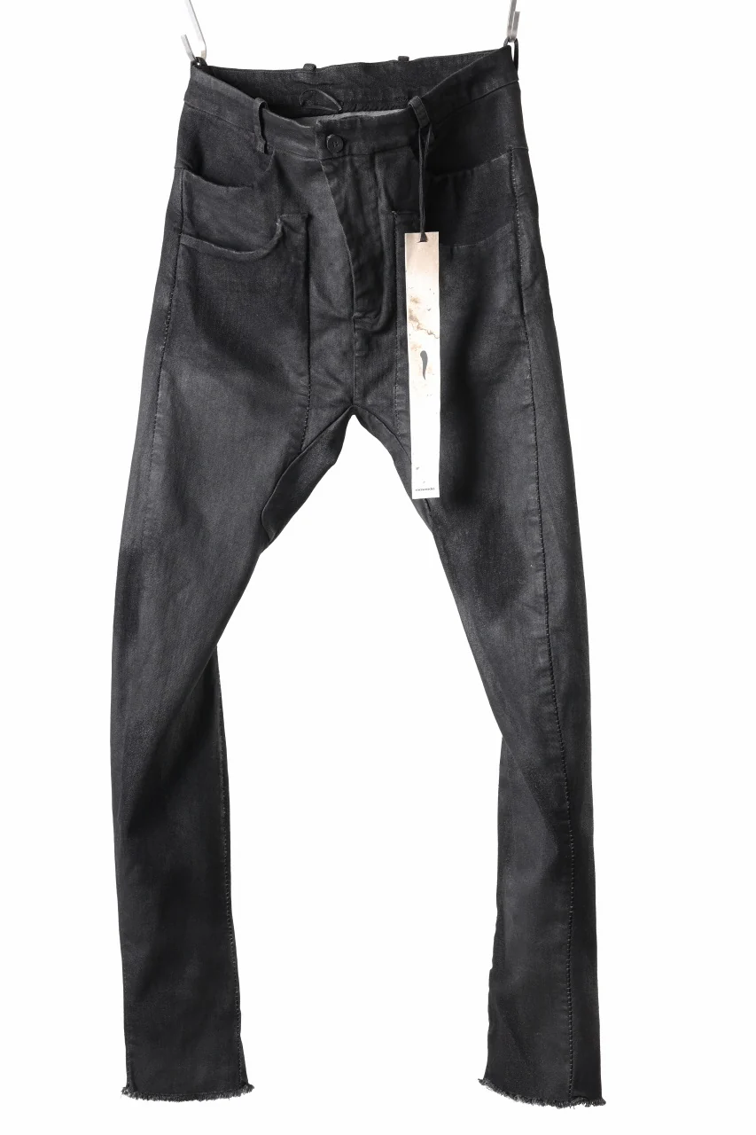 masnada LAYERED POCKET SLIM JEANS / STRETCH DENIM (BLACK) - Image 2