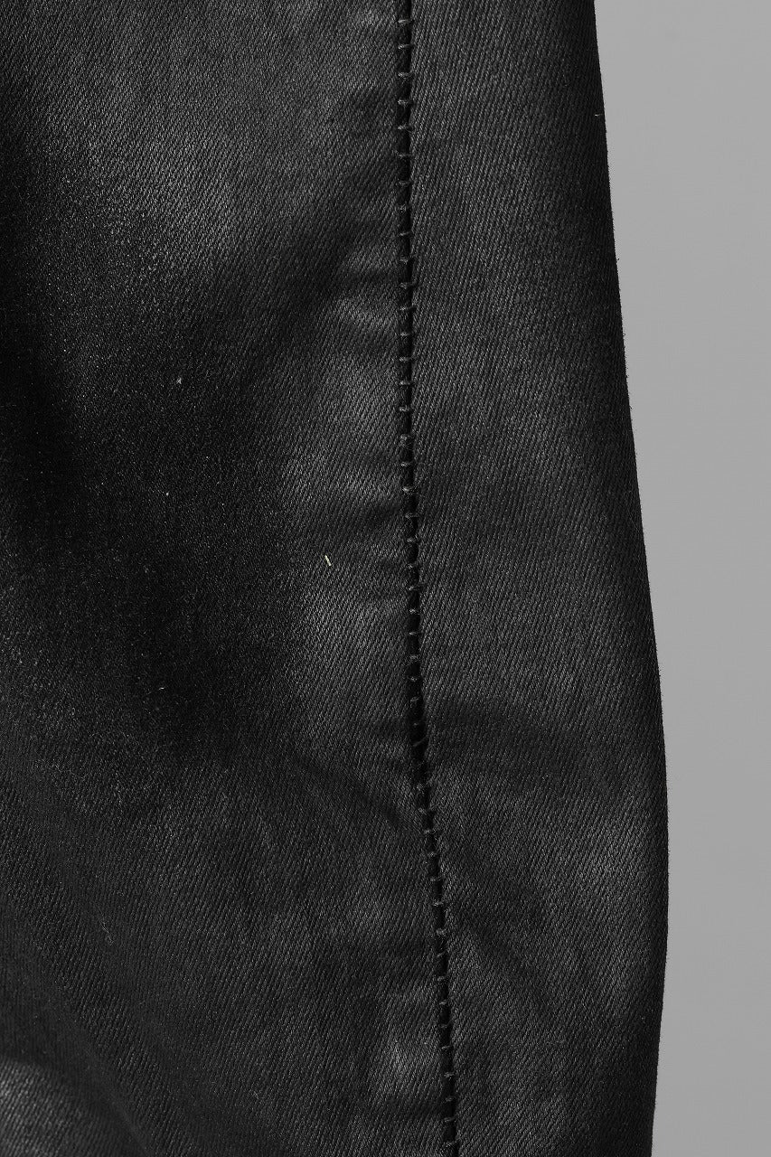 masnada LAYERED POCKET SLIM JEANS / STRETCH DENIM (BLACK) - Image 27
