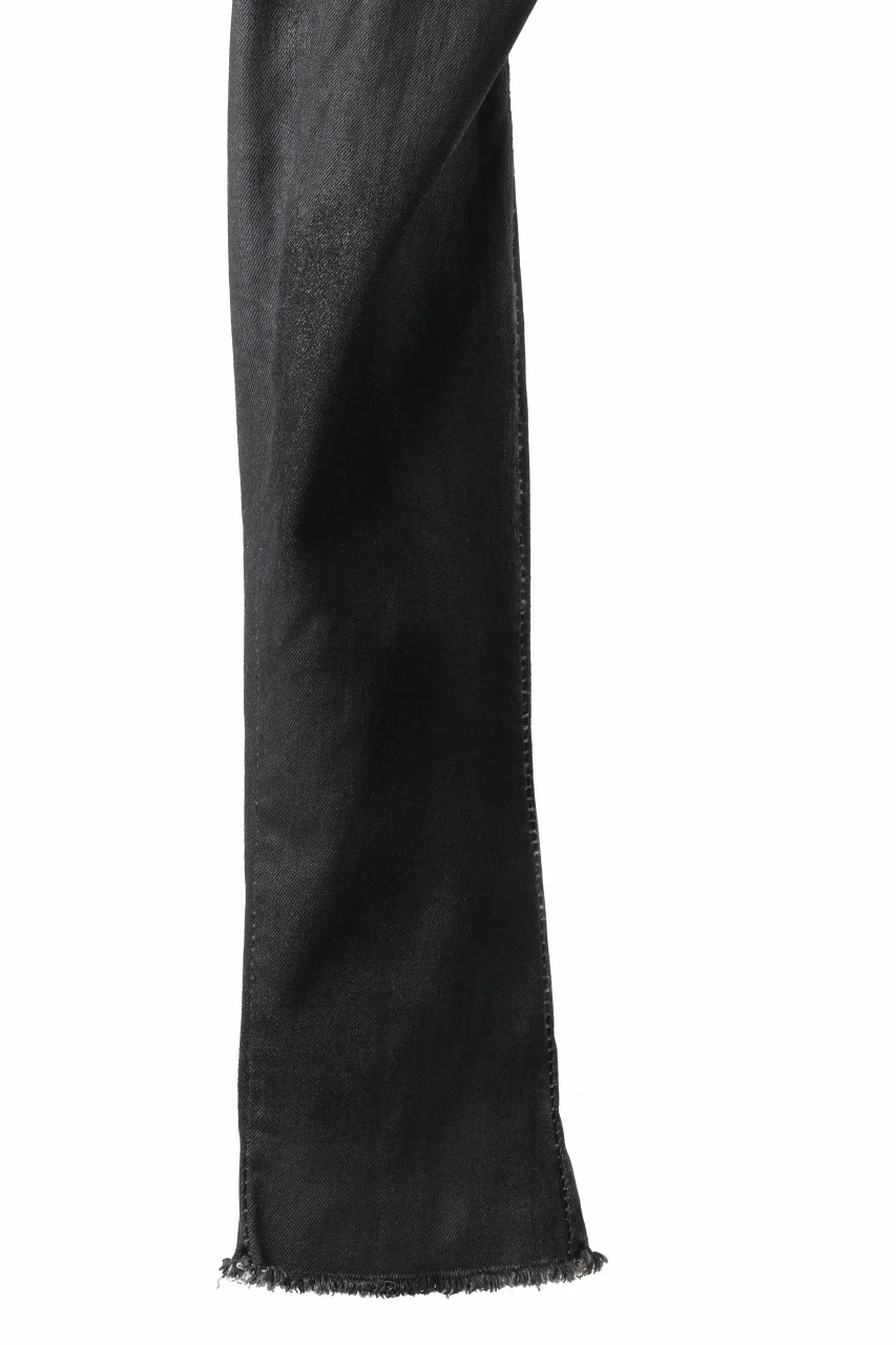 masnada LAYERED POCKET SLIM JEANS / STRETCH DENIM (BLACK) - Image 6