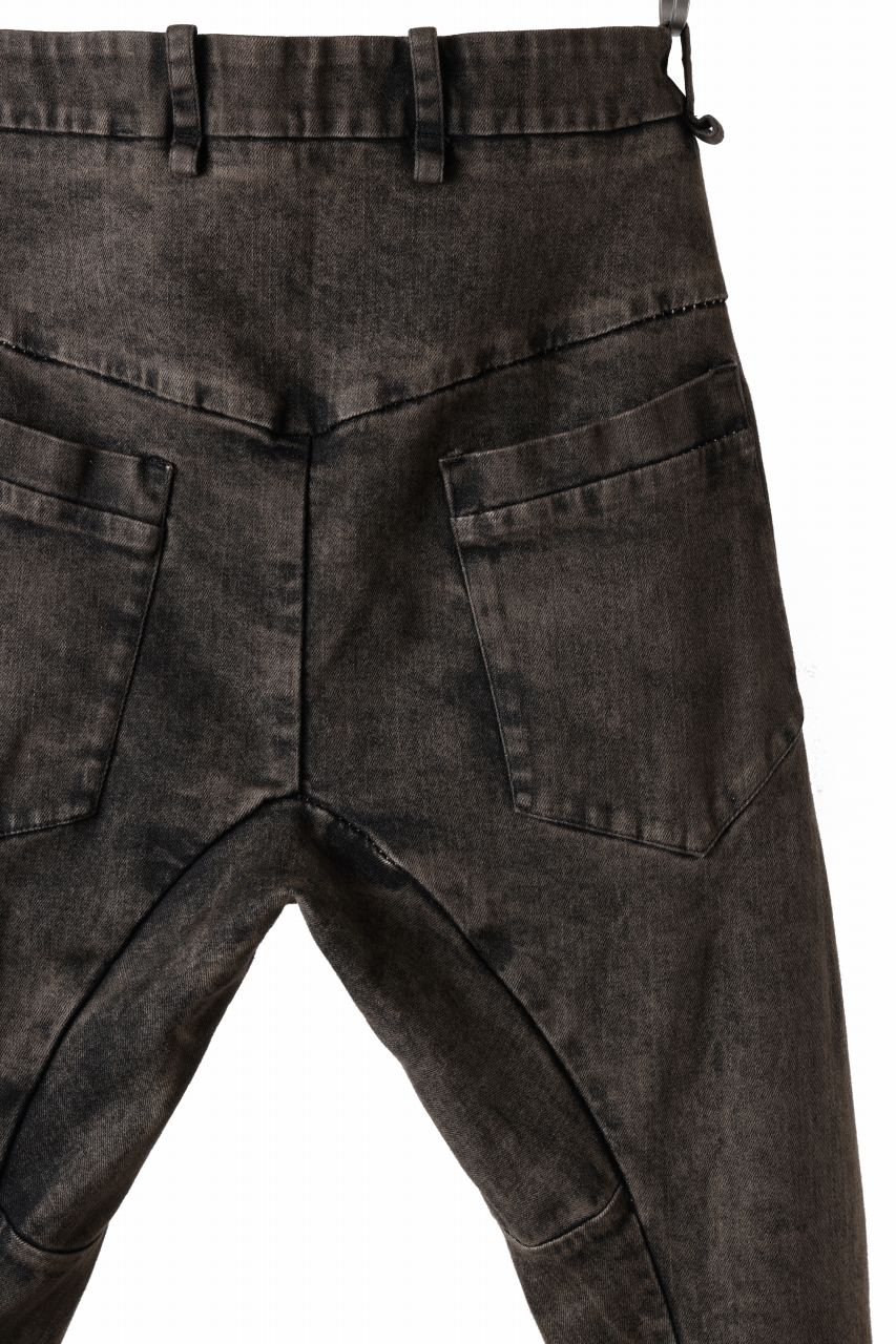 masnada LAYERED POCKET SLIM JEANS / STRETCH DENIM (BLACK CLAY) - Image 13