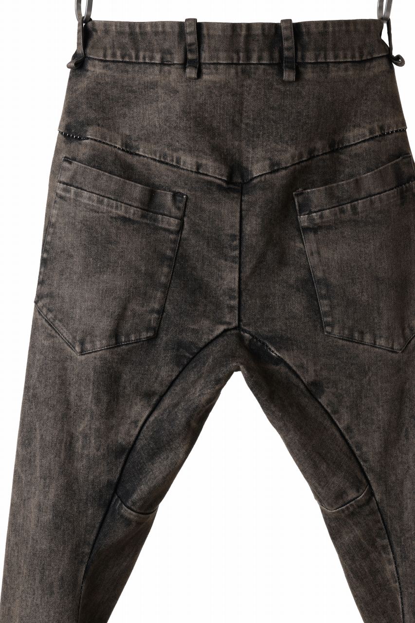 masnada LAYERED POCKET SLIM JEANS / STRETCH DENIM (BLACK CLAY) - Image 14