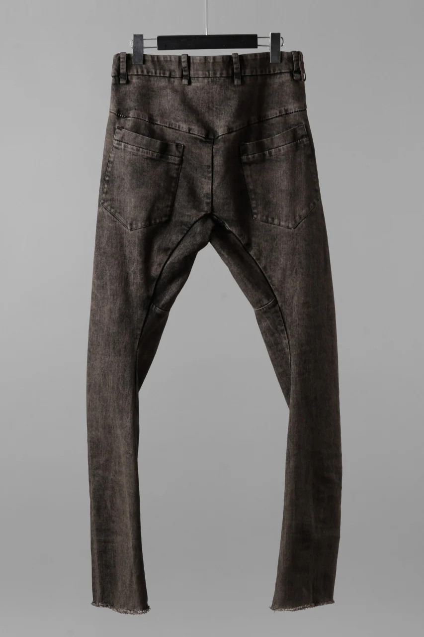 masnada LAYERED POCKET SLIM JEANS / STRETCH DENIM (BLACK CLAY) - Image 27