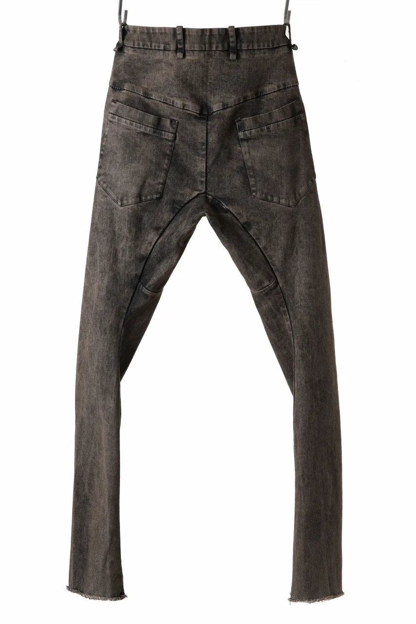 masnada LAYERED POCKET SLIM JEANS / STRETCH DENIM (BLACK CLAY) - Image 3