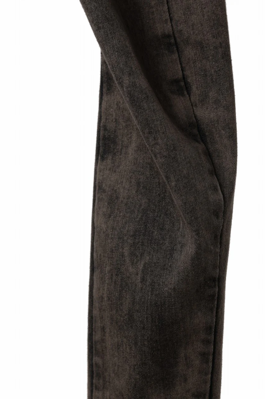 masnada LAYERED POCKET SLIM JEANS / STRETCH DENIM (BLACK CLAY) - Image 9