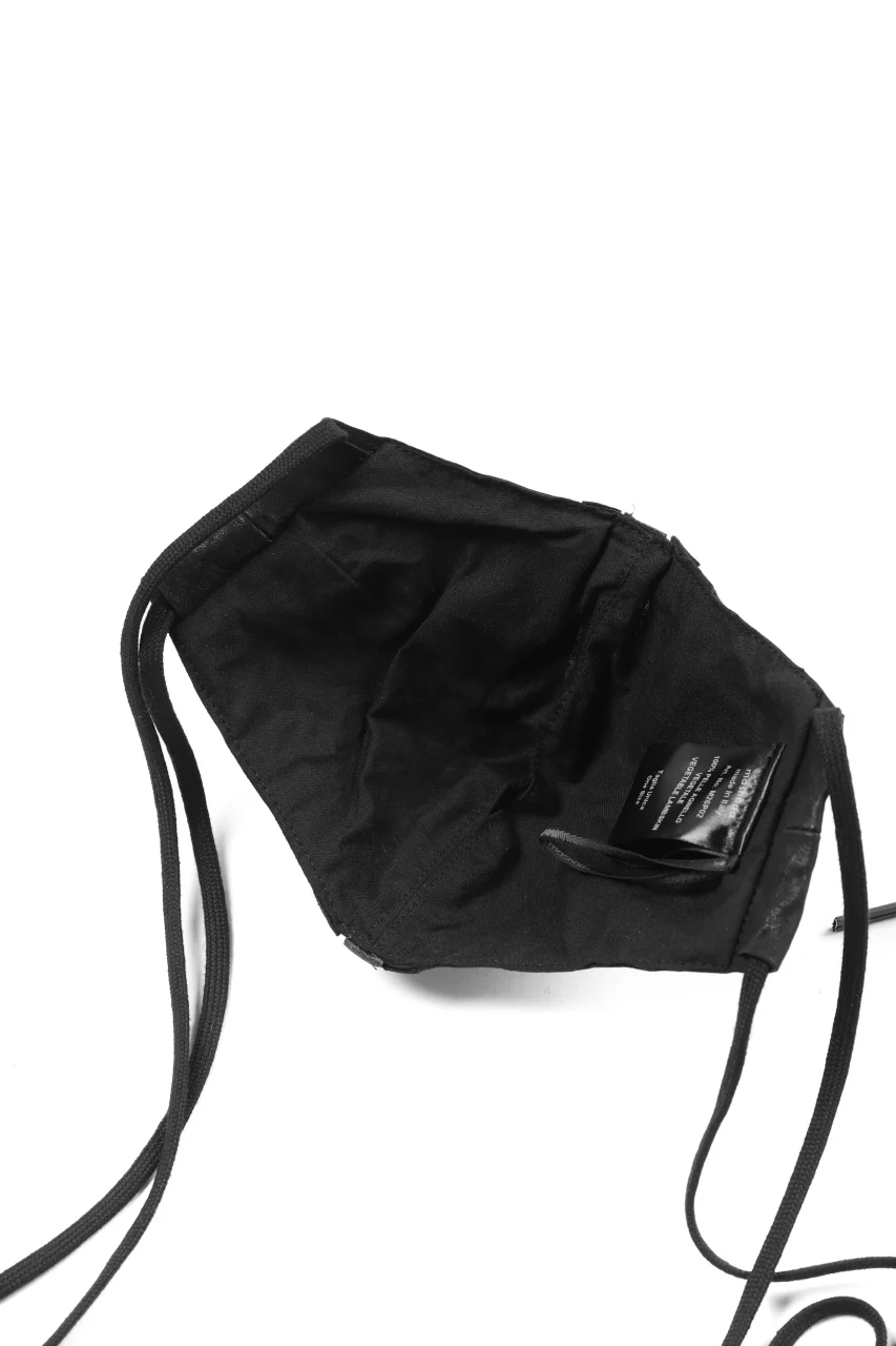 masnada LEATHER MASK / PELLE DI PECORA VEGETALE (BLACK) - Image 10