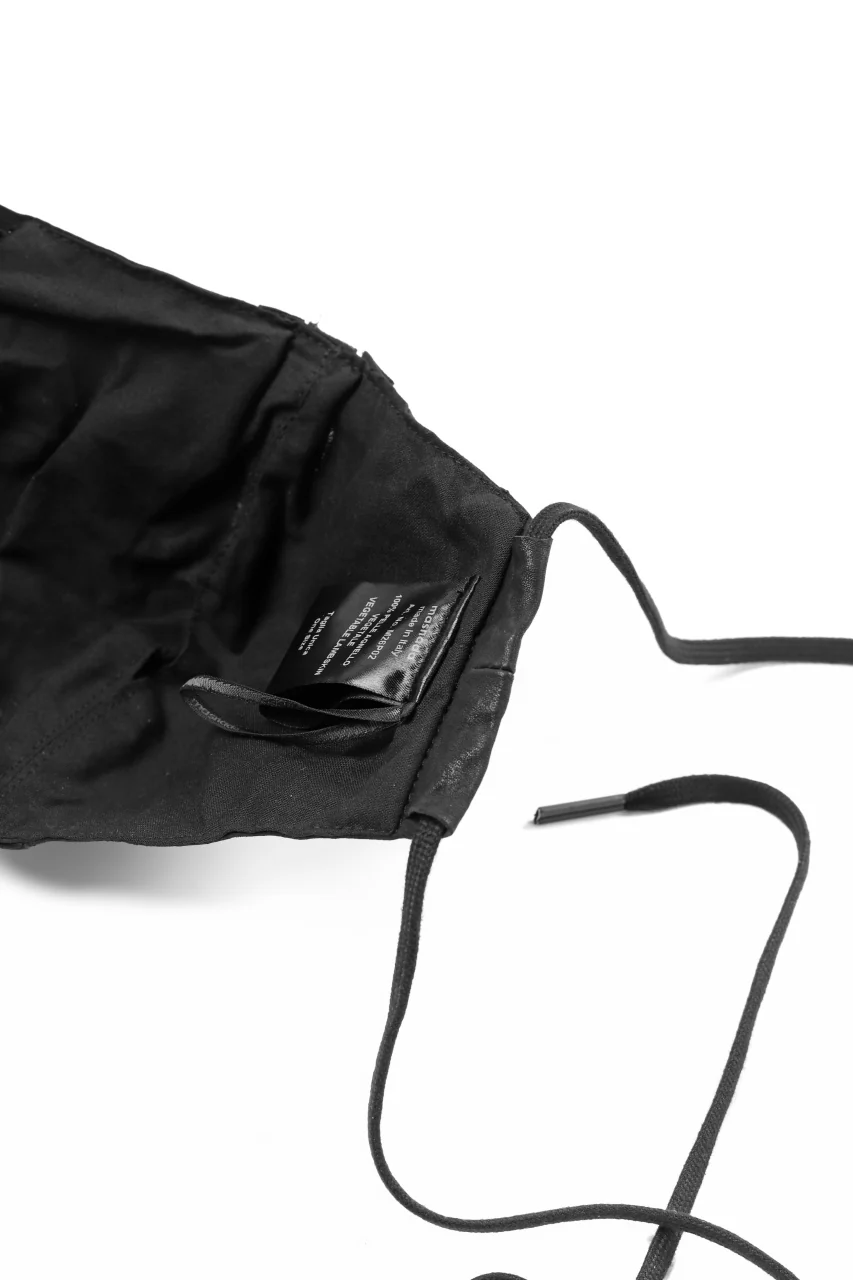 masnada LEATHER MASK / PELLE DI PECORA VEGETALE (BLACK) - Image 11