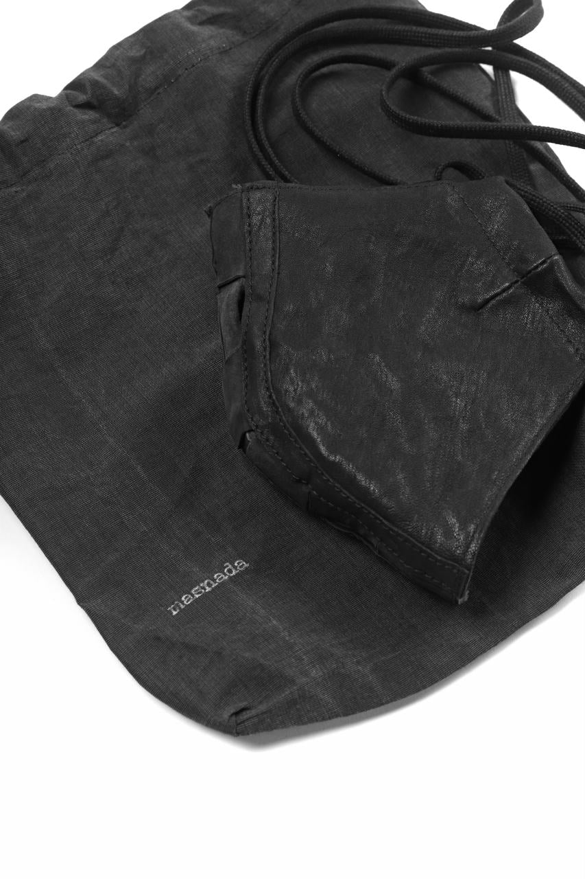masnada LEATHER MASK / PELLE DI PECORA VEGETALE (BLACK) - Image 14