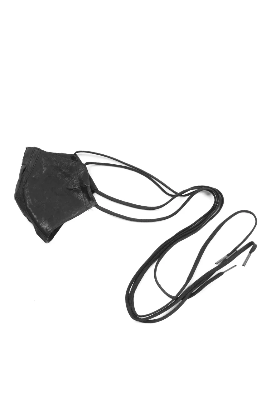 masnada LEATHER MASK / PELLE DI PECORA VEGETALE (BLACK) - Image 2