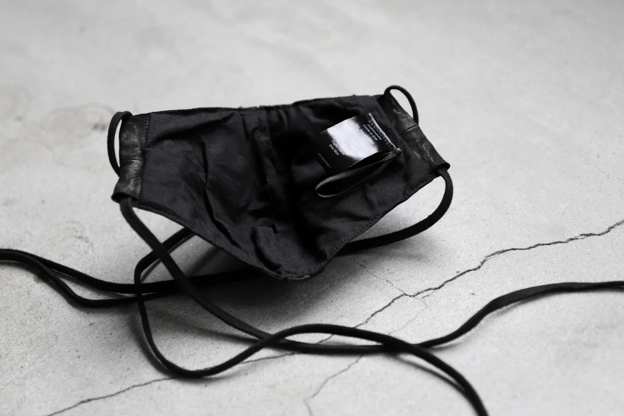 masnada LEATHER MASK / PELLE DI PECORA VEGETALE (BLACK) - Image 24