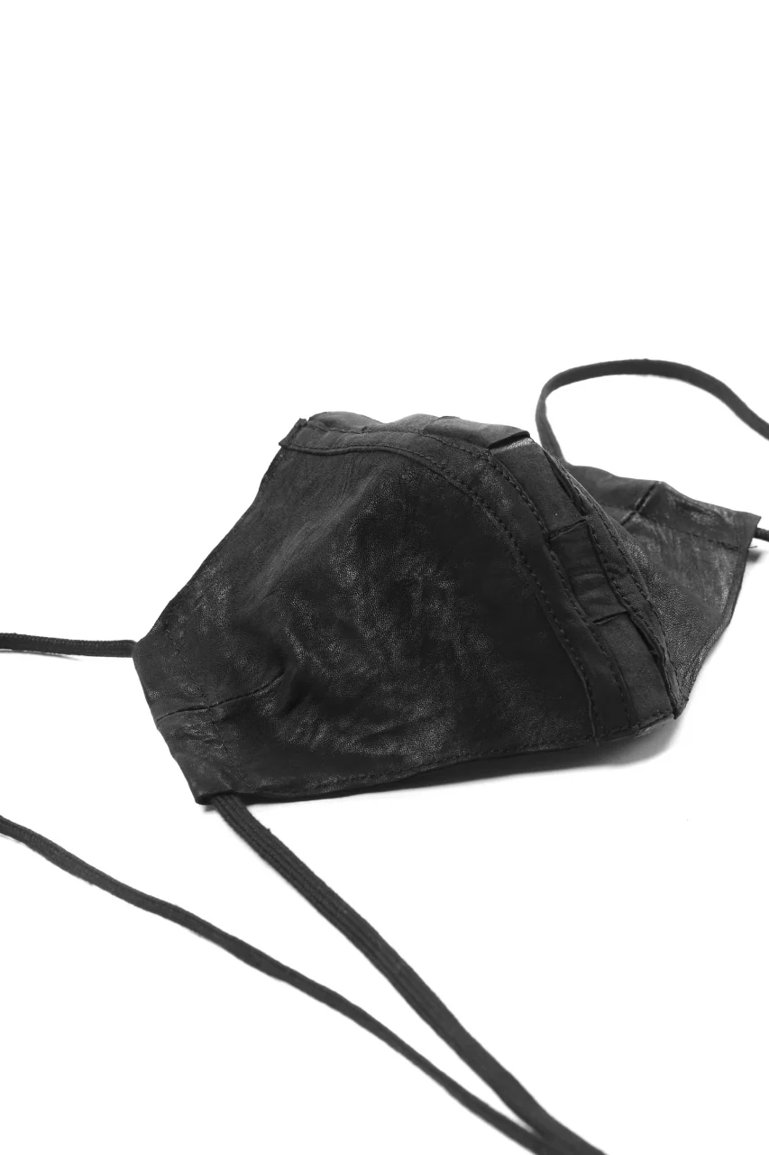 masnada LEATHER MASK / PELLE DI PECORA VEGETALE (BLACK) - Image 8