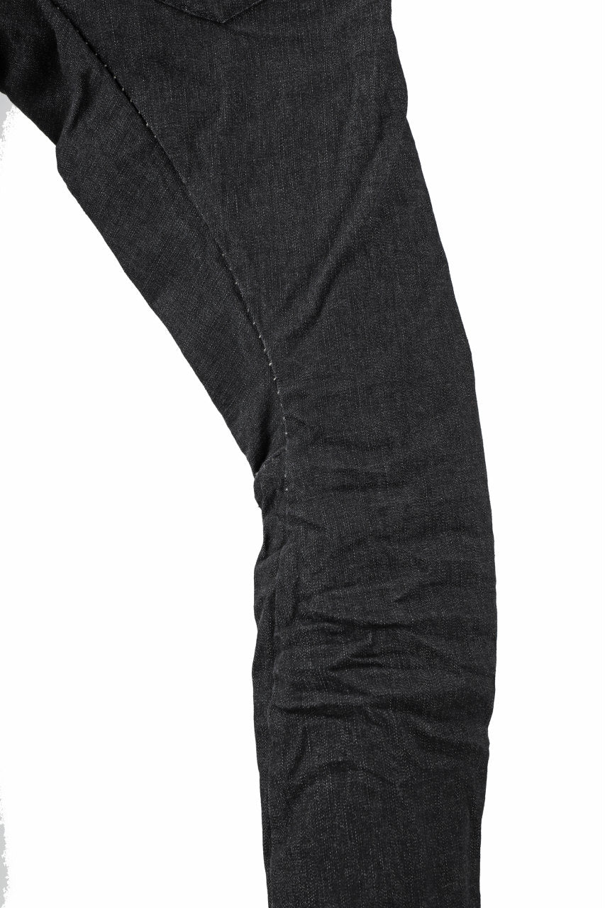 masnada LINED SLIM PANT / UN DENIM ELASTICIZZATO LAVATO (BLACK STENCIL) - Image 17