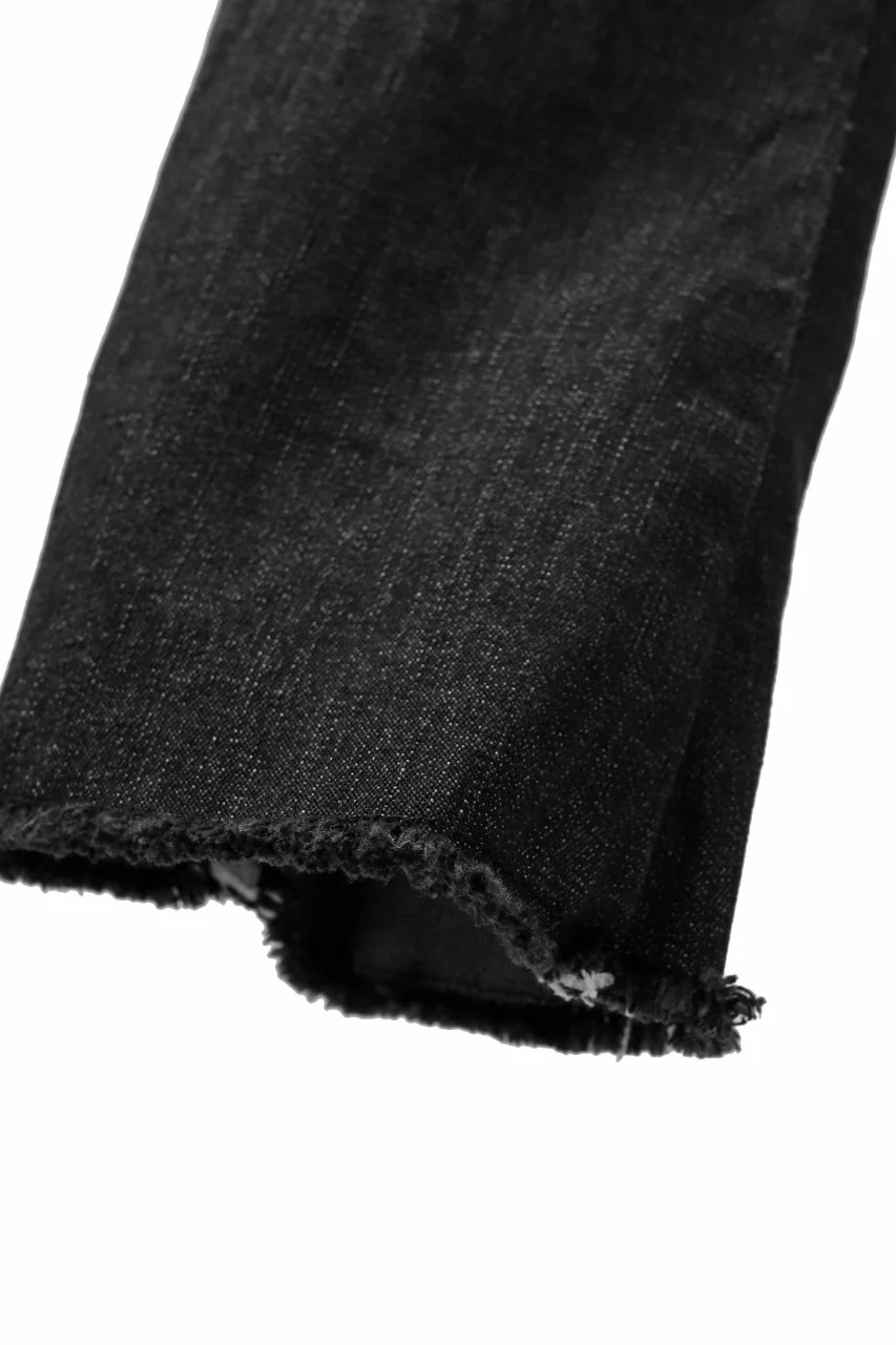 masnada LINED SLIM PANT / UN DENIM ELASTICIZZATO LAVATO (BLACK STENCIL) - Image 18
