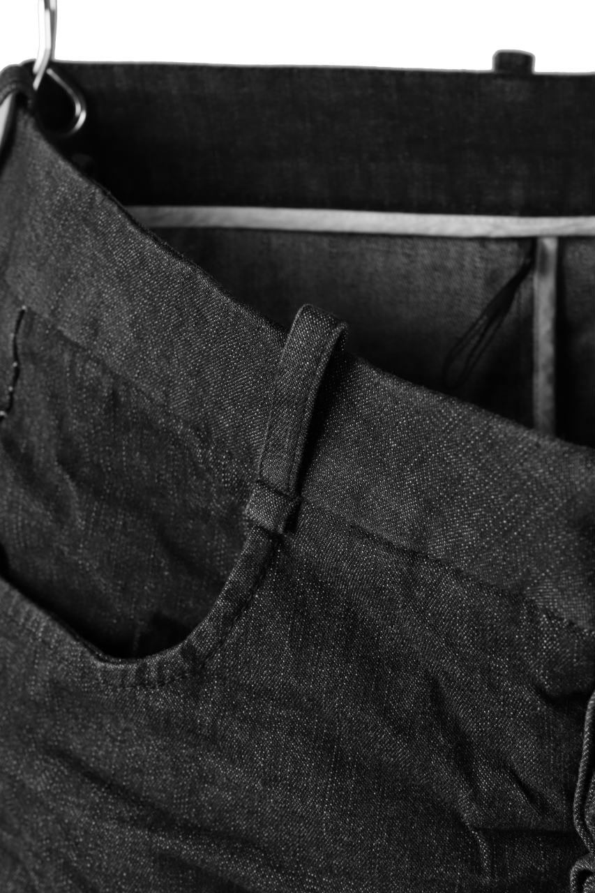 masnada LINED SLIM PANT / UN DENIM ELASTICIZZATO LAVATO (BLACK STENCIL) - Image 9