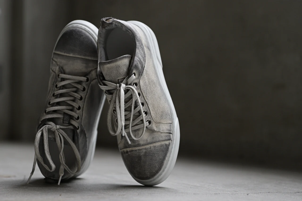 masnada LOW CUT SNEAKER / PELLE DI PECORA (DIRTY WHITE) - Image 33