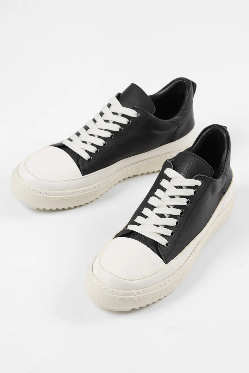 masnada LOW TOP SNEAKER / CALF SKIN LEATHER (BLACK) - Image 4