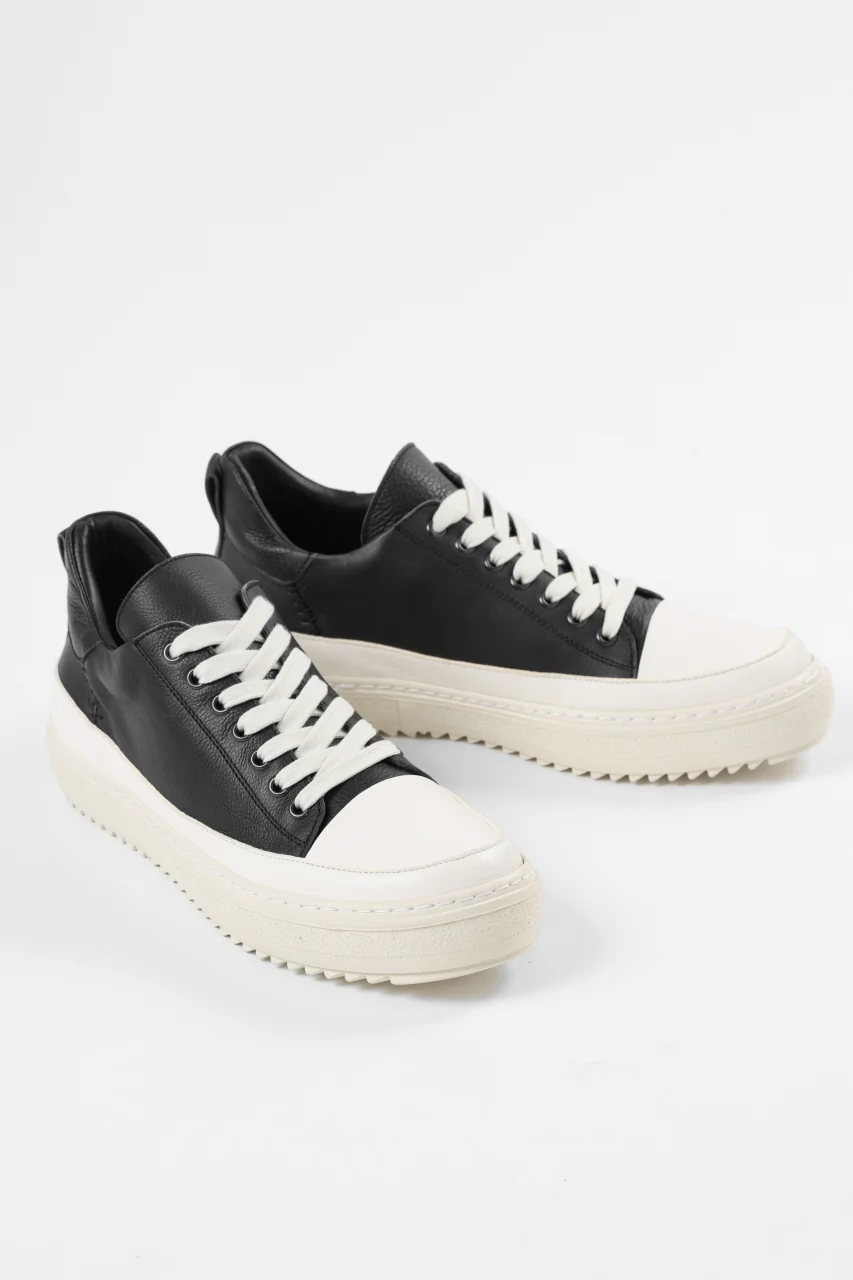 masnada LOW TOP SNEAKER / CALF SKIN LEATHER (BLACK) - Image 9