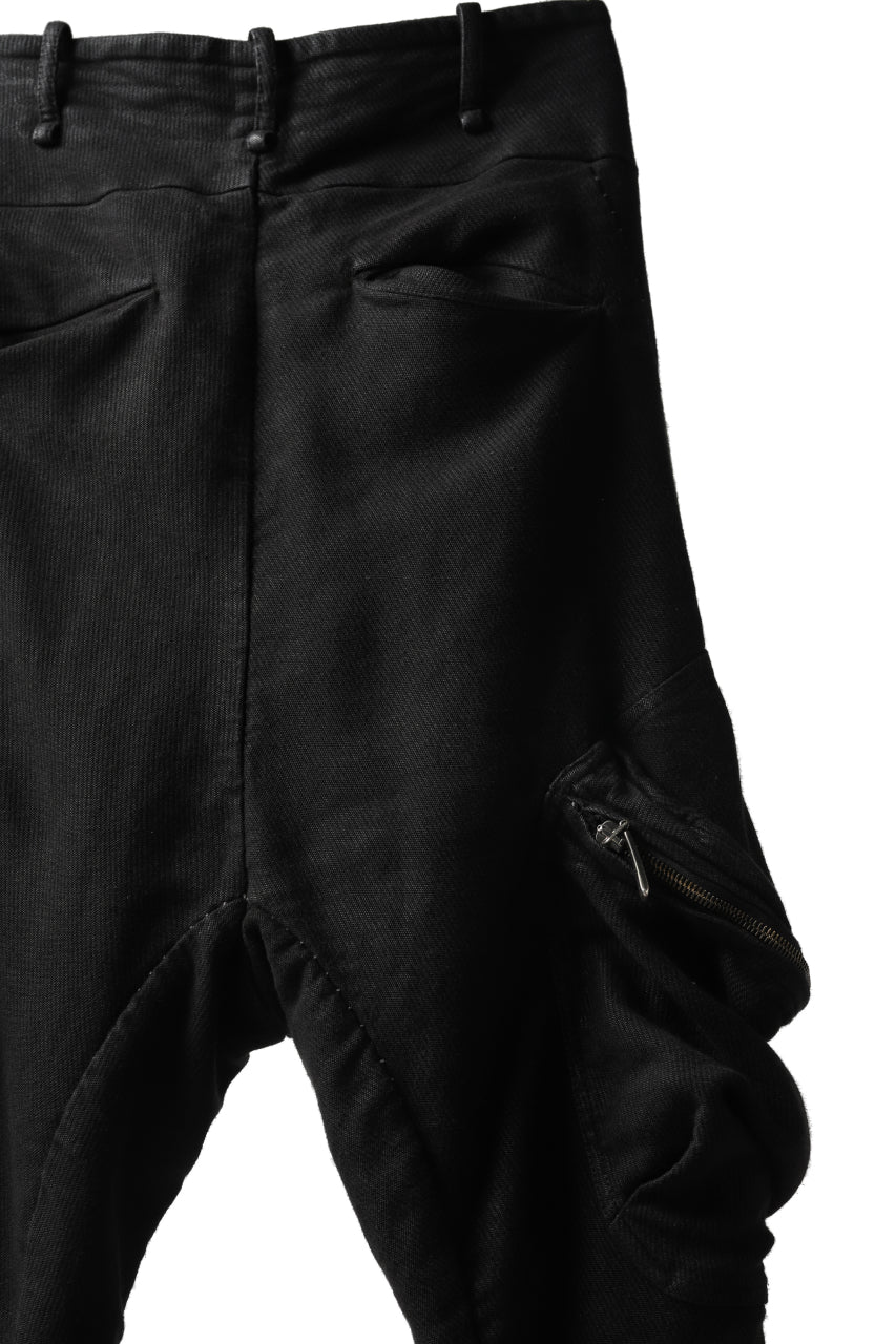 masnada MILITARY CARGO POCKET PANTS / SAIA COTONE ELASTICIZZATO (BLACK) - Image 40