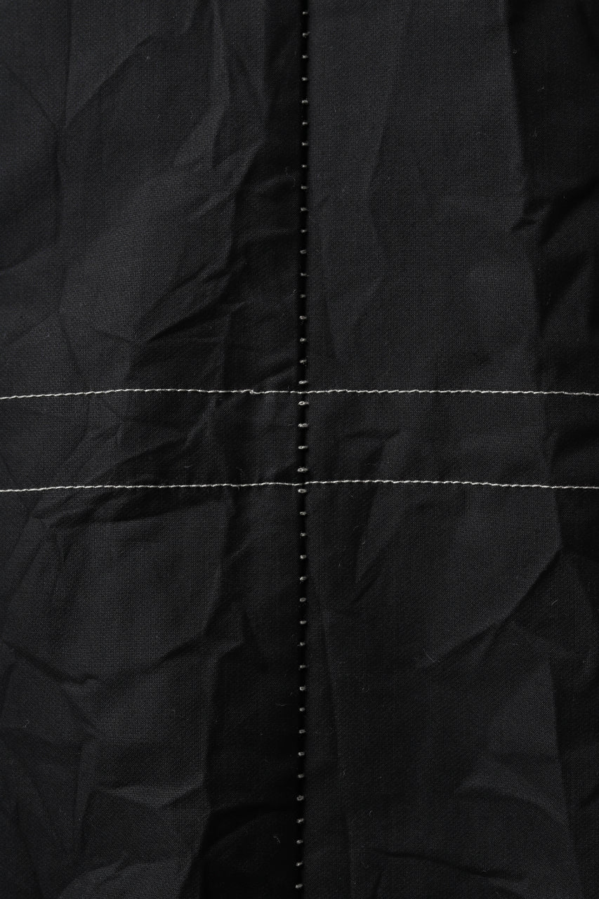 masnada MILITARY HOODIE LONG PARKA COAT with BOA LINNER / COTONE STROPICCIATO (BLACK) - Image 32