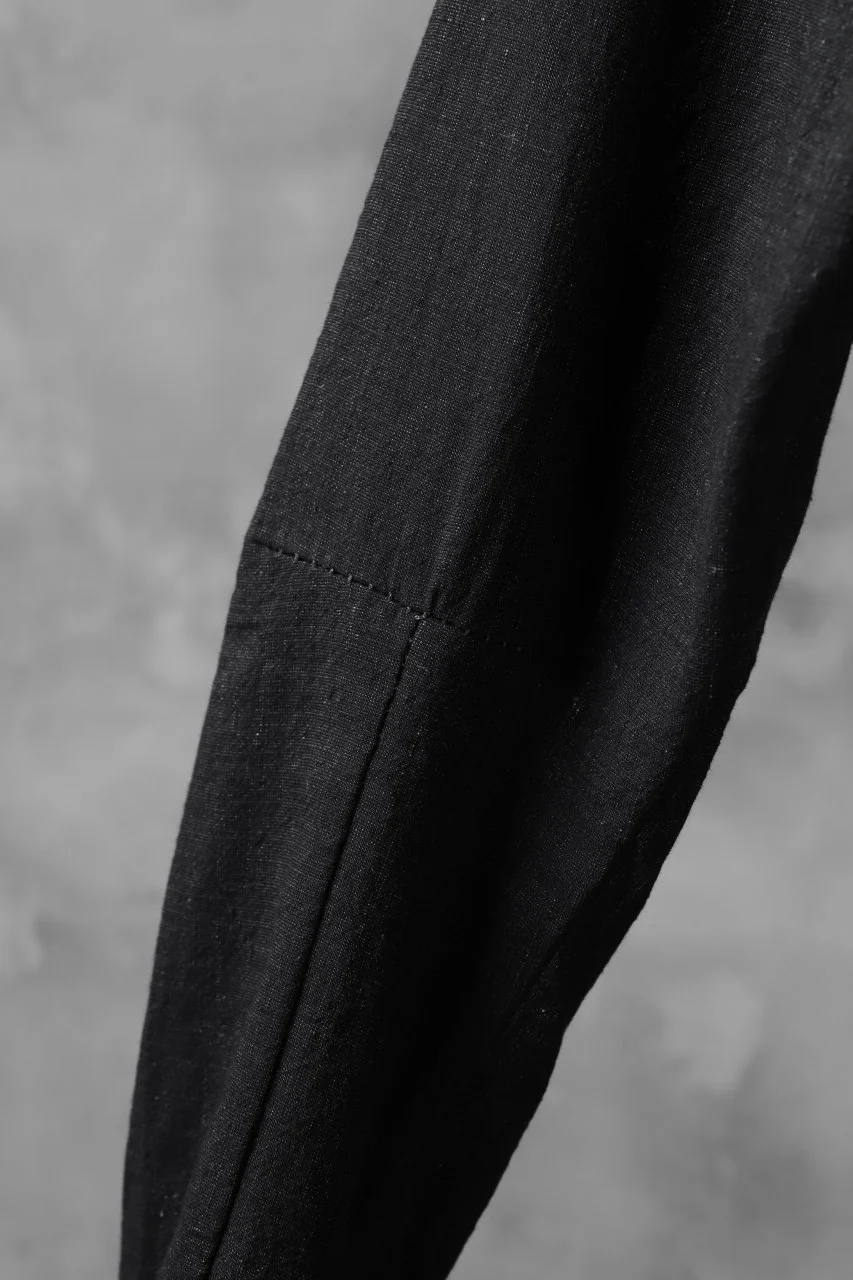 masnada PANTA BAGGY VAN 6POCKETS / CRUMPLED LINEN COTTON (BLACK) - Image 17