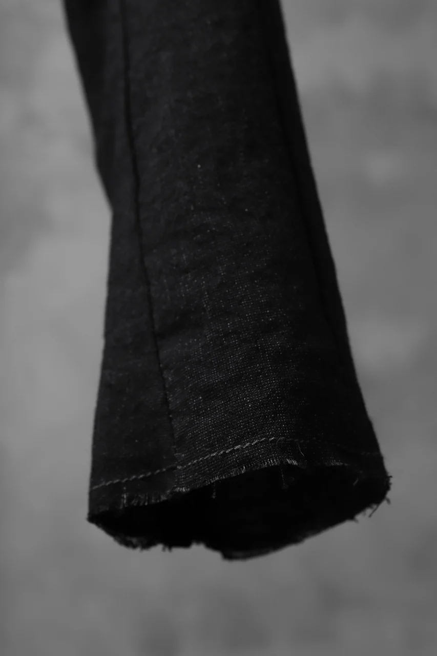 masnada PANTA BAGGY VAN 6POCKETS / CRUMPLED LINEN COTTON (BLACK) - Image 19