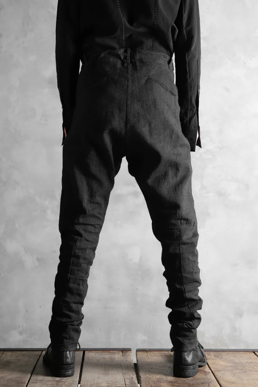 masnada PANTA BAGGY VAN 6POCKETS / CRUMPLED LINEN COTTON (BLACK) - Image 28