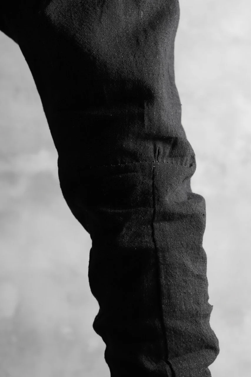 masnada PANTA BAGGY VAN 6POCKETS / CRUMPLED LINEN COTTON (BLACK) - Image 31