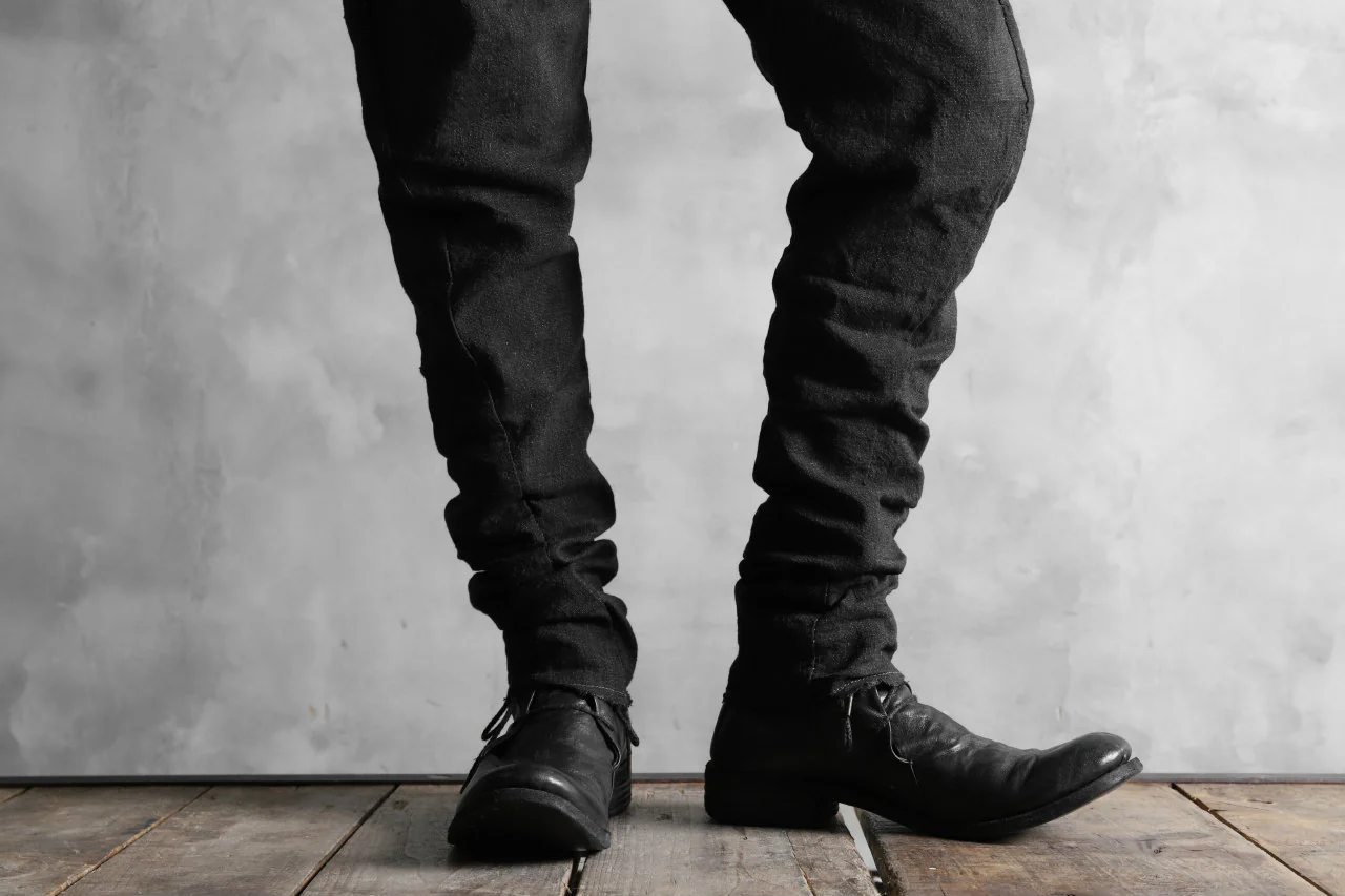 masnada PANTA BAGGY VAN 6POCKETS / CRUMPLED LINEN COTTON (BLACK) - Image 39