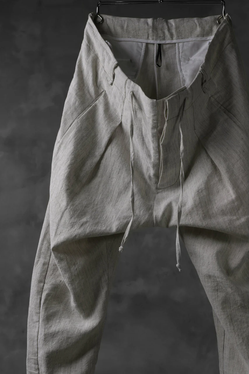 masnada PANTA BAGGY VAN 6POCKETS / CRUMPLED LINEN COTTON (CHALK) - Image 14