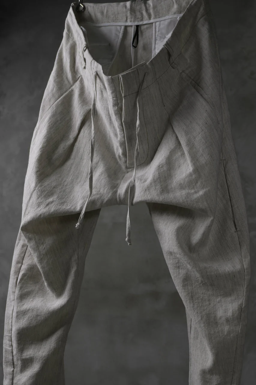 masnada PANTA BAGGY VAN 6POCKETS / CRUMPLED LINEN COTTON (CHALK) - Image 15