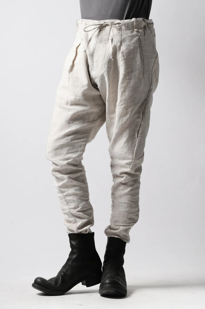 masnada PANTA BAGGY VAN 6POCKETS / CRUMPLED LINEN COTTON (CHALK) - Image 2