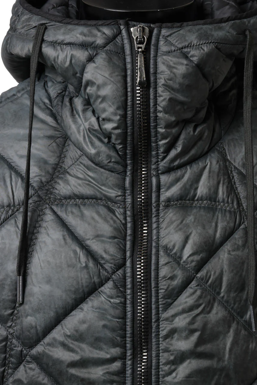 masnada QUILTED HOOD JACKET / OVER STUFFED PAPER NYLON (LEGION) - Image 12