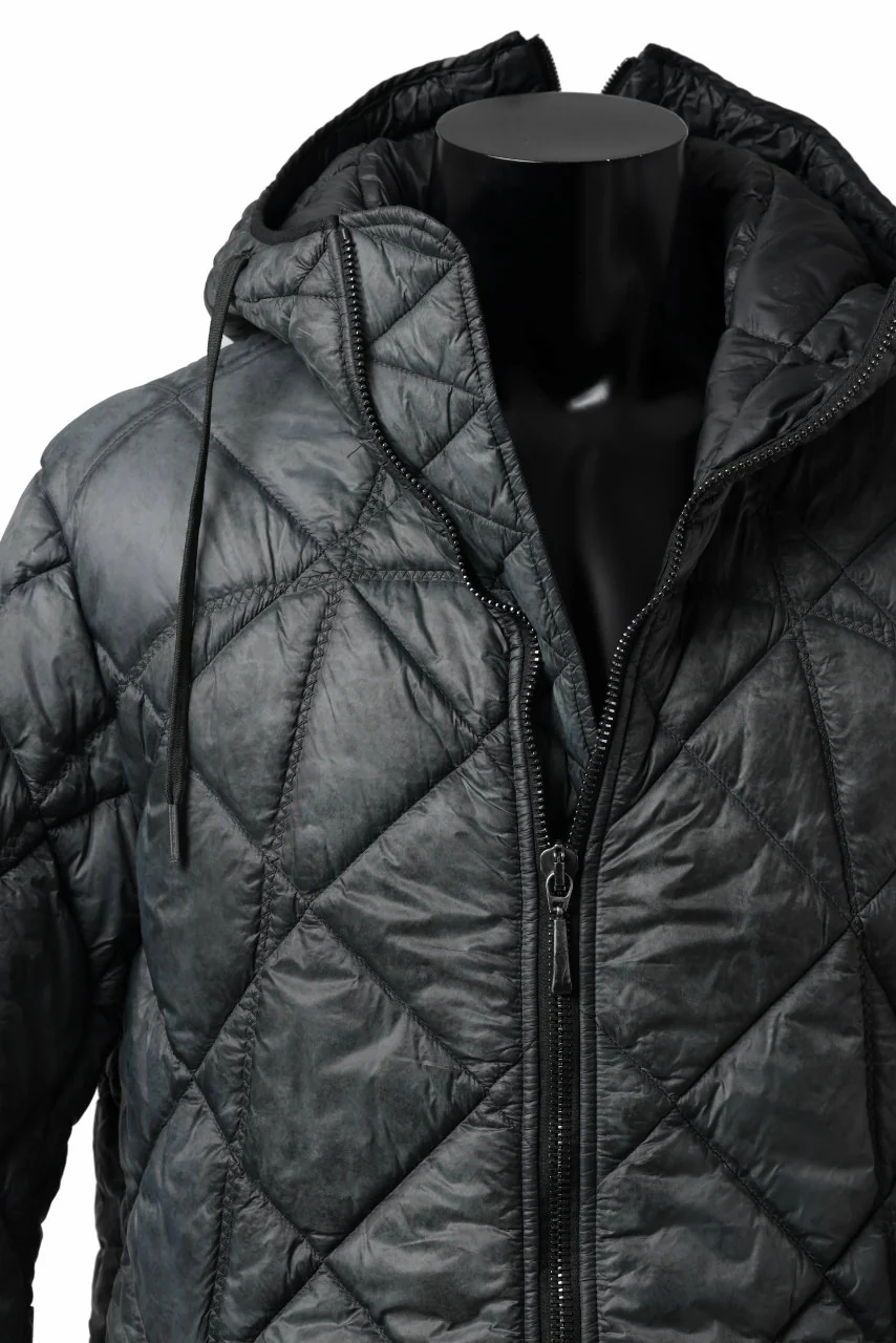 masnada QUILTED HOOD JACKET / OVER STUFFED PAPER NYLON (LEGION) - Image 18