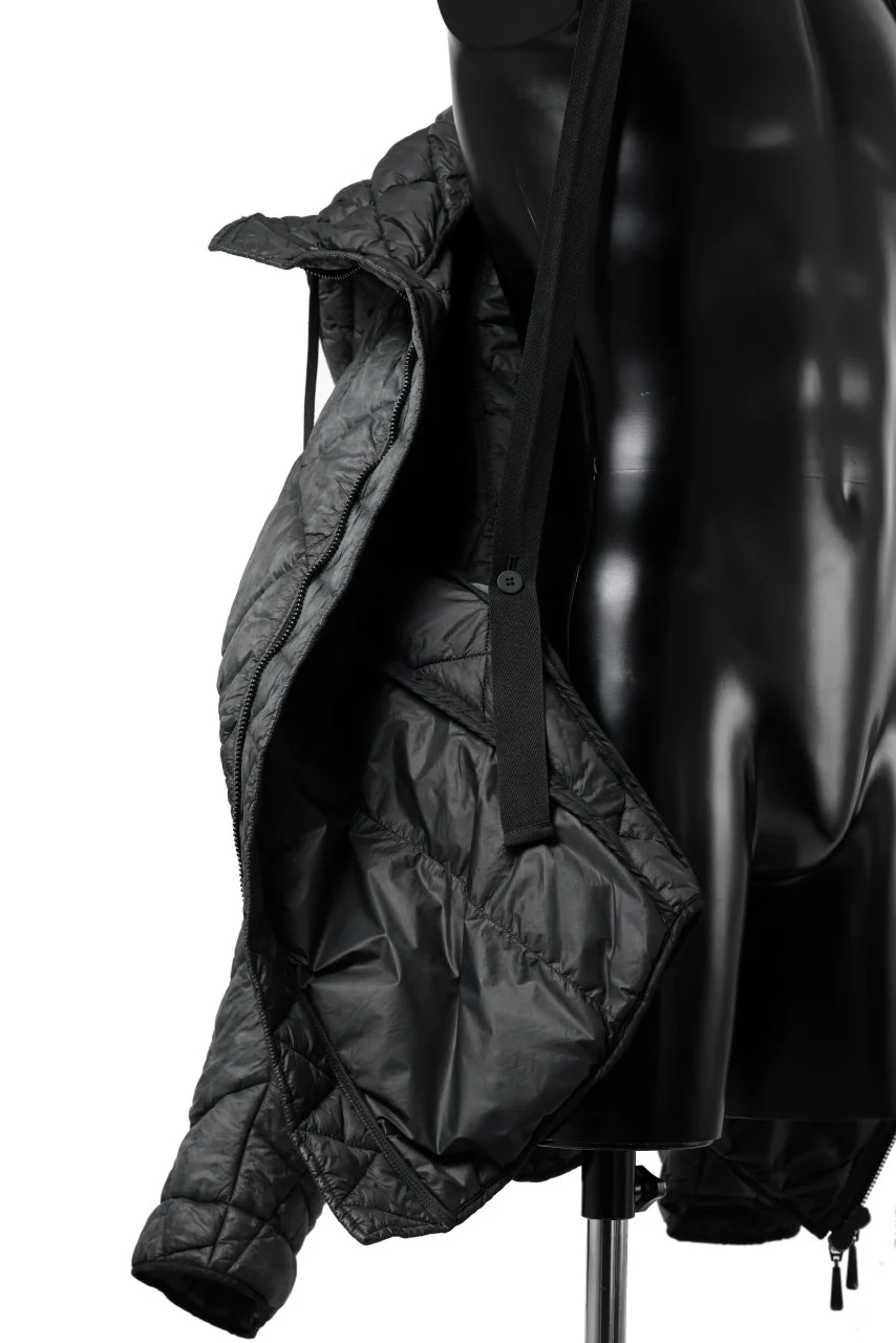 masnada QUILTED HOOD JACKET / OVER STUFFED PAPER NYLON (LEGION) - Image 26