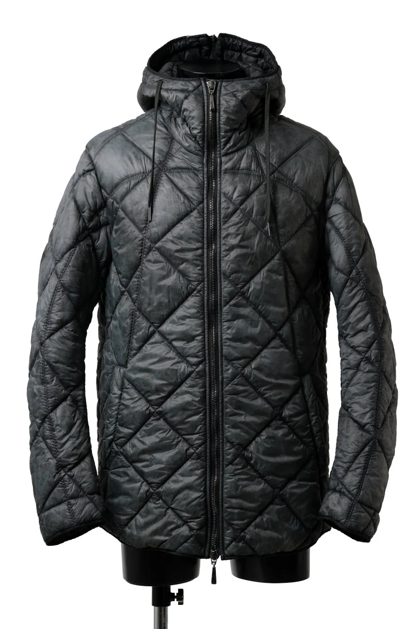 masnada QUILTED HOOD JACKET / OVER STUFFED PAPER NYLON (LEGION) - Image 4