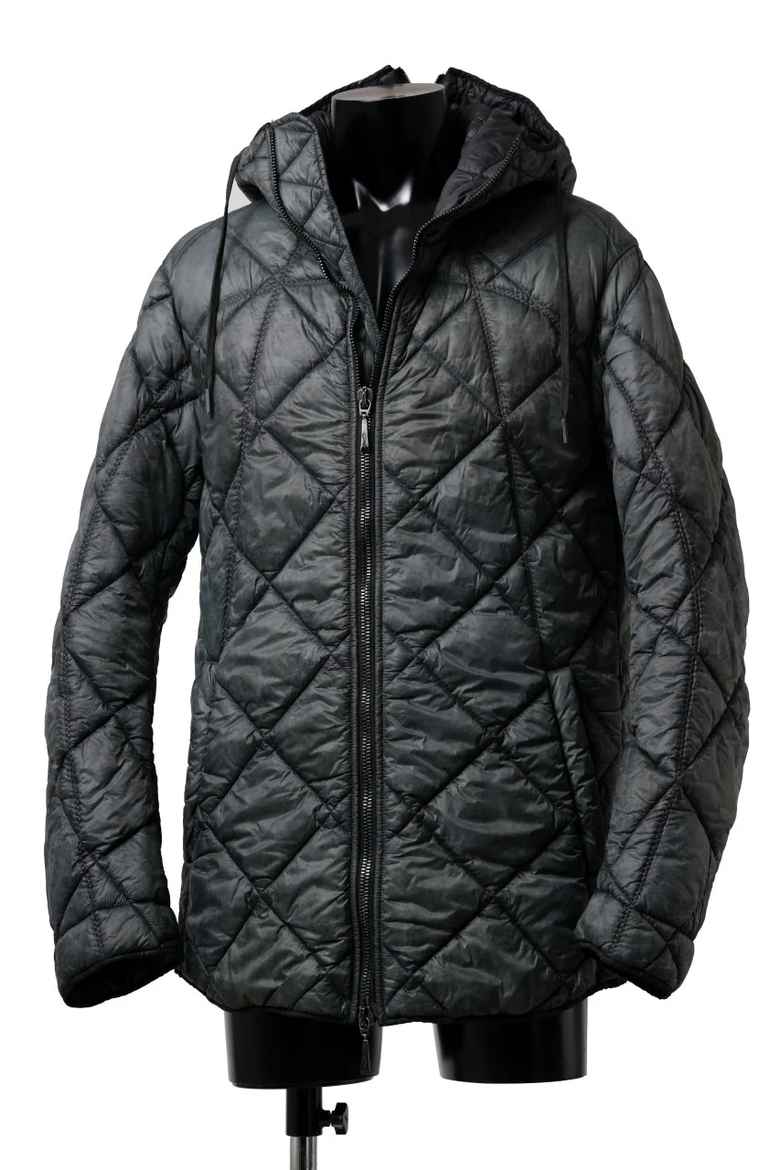 masnada QUILTED HOOD JACKET / OVER STUFFED PAPER NYLON (LEGION) - Image 5