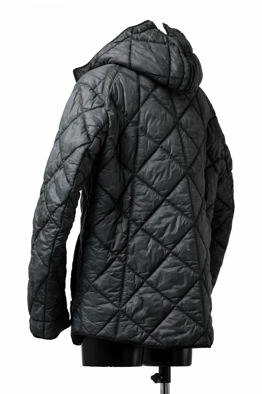 masnada QUILTED HOOD JACKET / OVER STUFFED PAPER NYLON (LEGION) - Image 7
