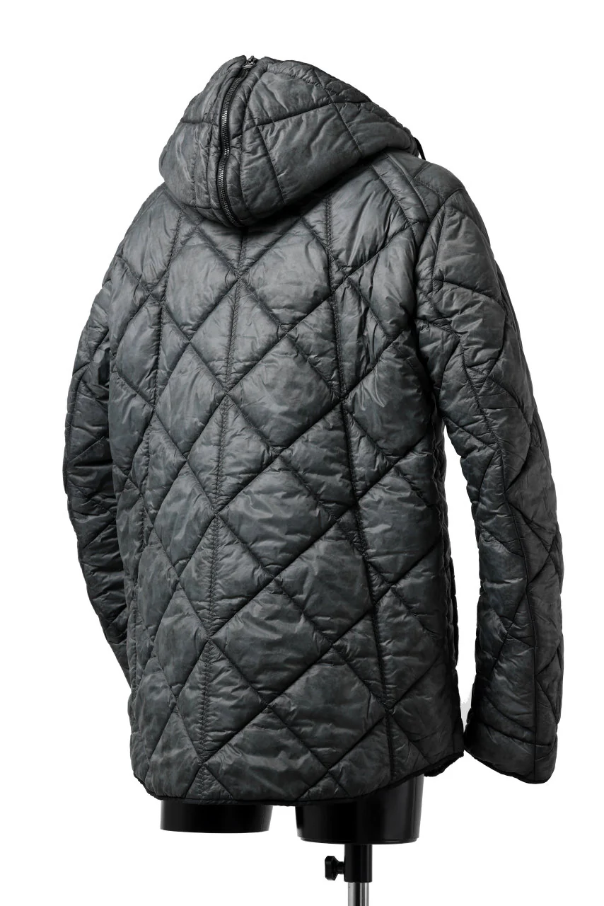 masnada QUILTED HOOD JACKET / OVER STUFFED PAPER NYLON (LEGION) - Image 9