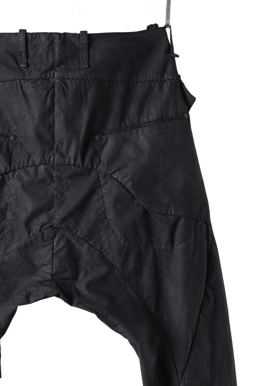masnada RELAX FLAP POCKET PANTS / STRETCH LIGHT WEIGHT RIPSTOP (BLACK) - Image 11