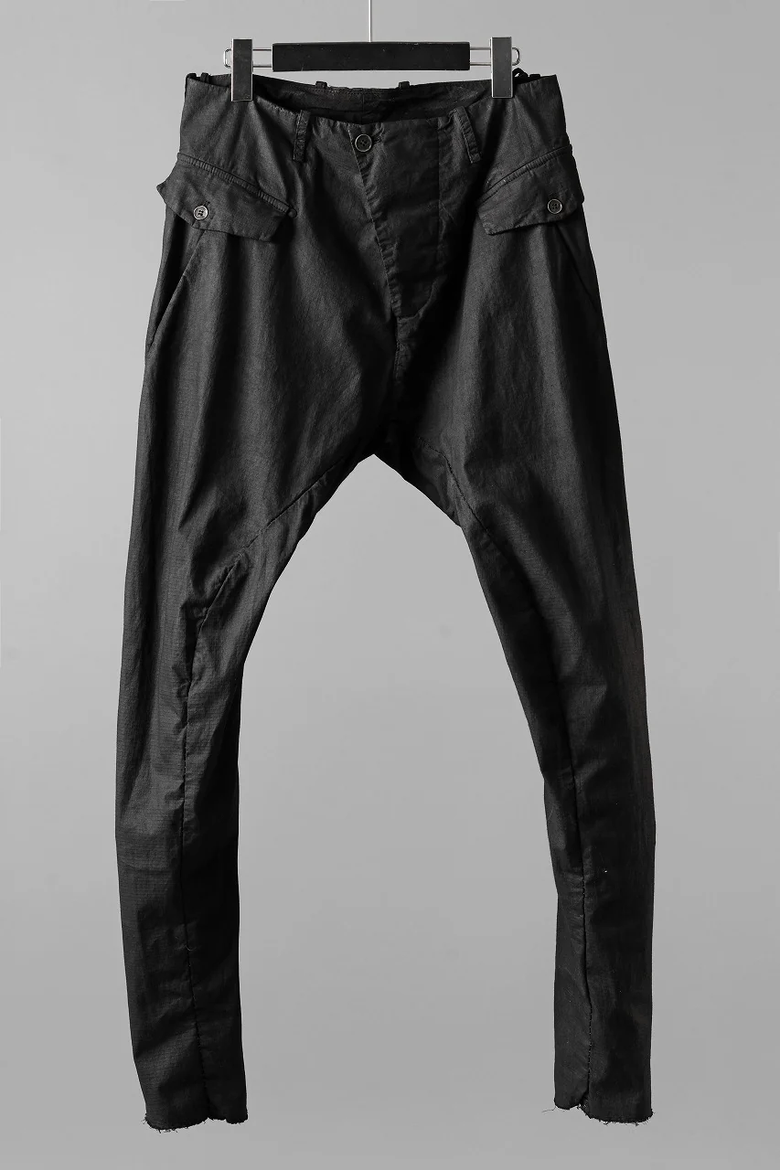 masnada RELAX FLAP POCKET PANTS / STRETCH LIGHT WEIGHT RIPSTOP (BLACK) - Image 26