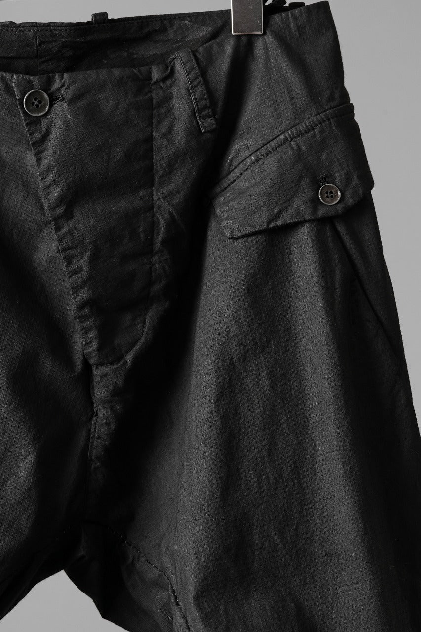 masnada RELAX FLAP POCKET PANTS / STRETCH LIGHT WEIGHT RIPSTOP (BLACK) - Image 29