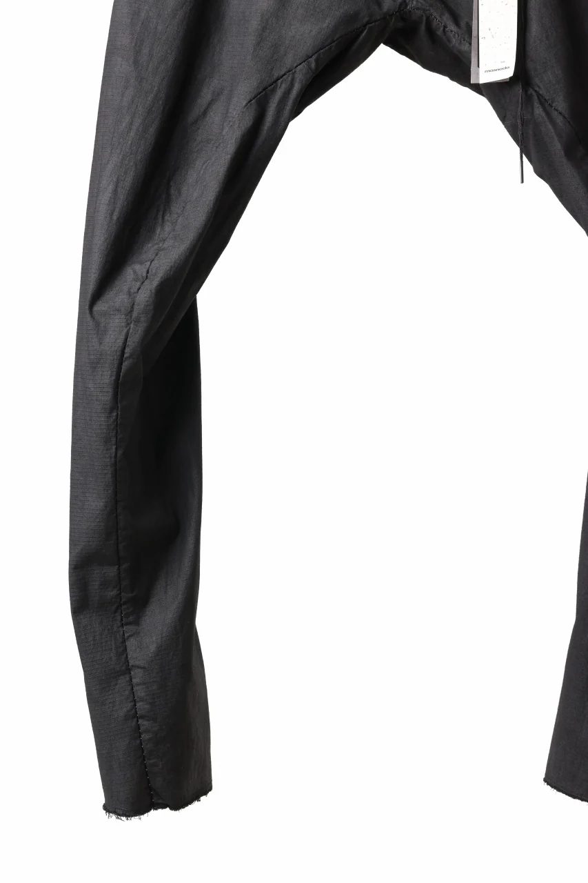 masnada RELAX FLAP POCKET PANTS / STRETCH LIGHT WEIGHT RIPSTOP (BLACK) - Image 4