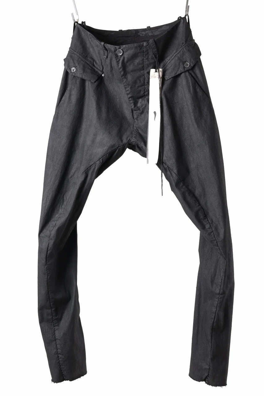 masnada RELAX FLAP POCKET PANTS / STRETCH LIGHT WEIGHT RIPSTOP (BLACK) - Image 9