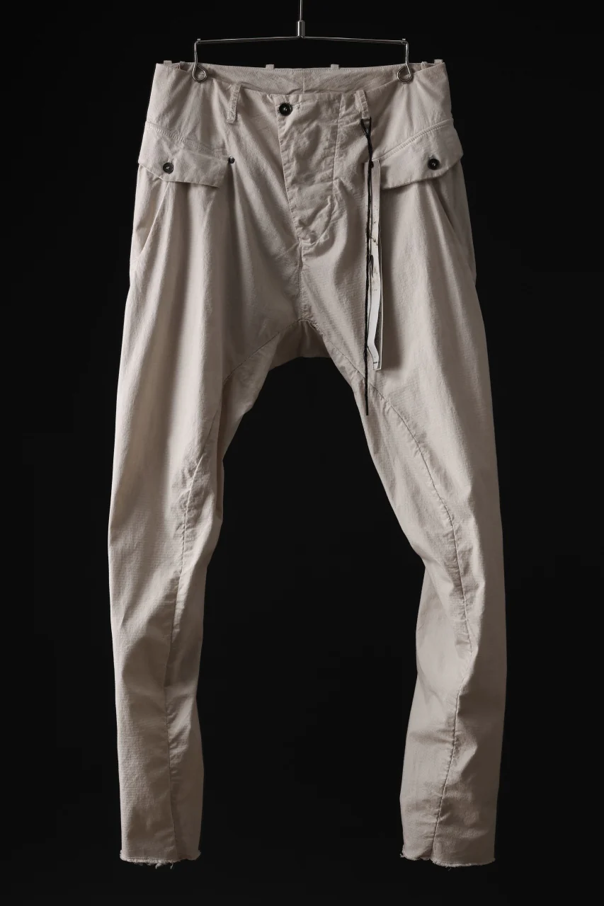 masnada RELAX FLAP POCKET PANTS / STRETCH LIGHT WEIGHT RIPSTOP (MOON)