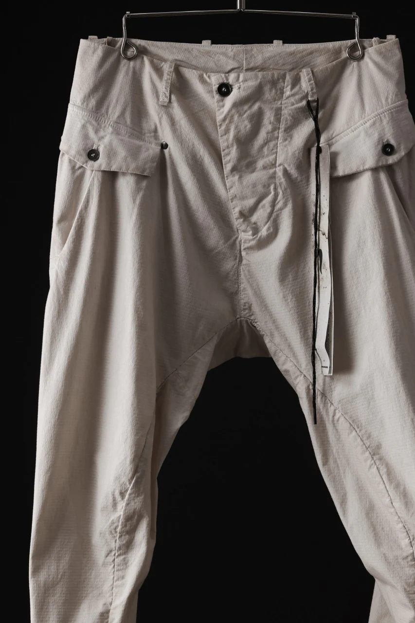 masnada RELAX FLAP POCKET PANTS / STRETCH LIGHT WEIGHT RIPSTOP (MOON) - Image 4