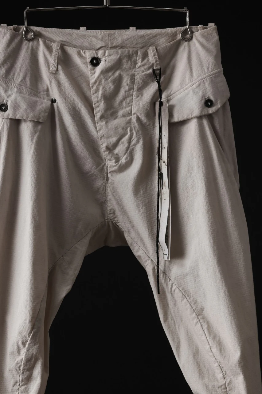 masnada RELAX FLAP POCKET PANTS / STRETCH LIGHT WEIGHT RIPSTOP (MOON) - Image 5