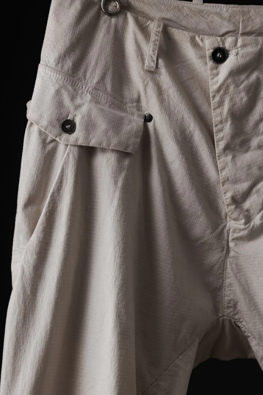 masnada RELAX FLAP POCKET PANTS / STRETCH LIGHT WEIGHT RIPSTOP (MOON) - Image 7
