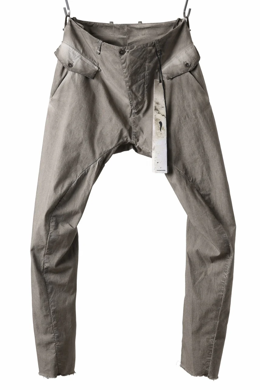 masnada RELAX FLAP POCKET PANTS / STRETCH LIGHT WEIGHT RIPSTOP (SHALE)