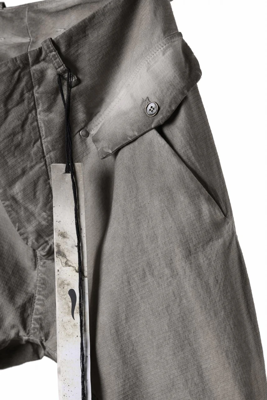 masnada RELAX FLAP POCKET PANTS / STRETCH LIGHT WEIGHT RIPSTOP (SHALE) - Image 10